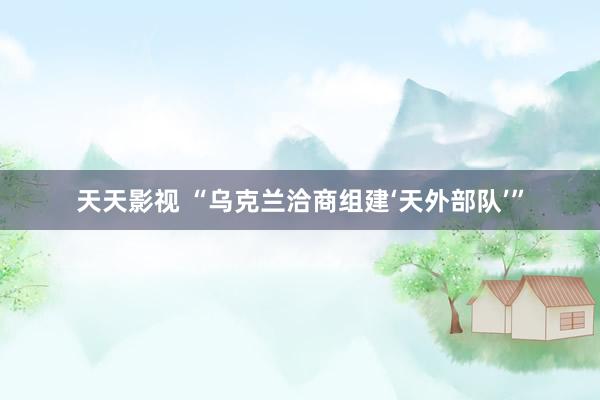 天天影视 “乌克兰洽商组建‘天外部队’”