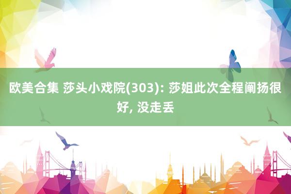 欧美合集 莎头小戏院(303): 莎姐此次全程阐扬很好， 没走丢